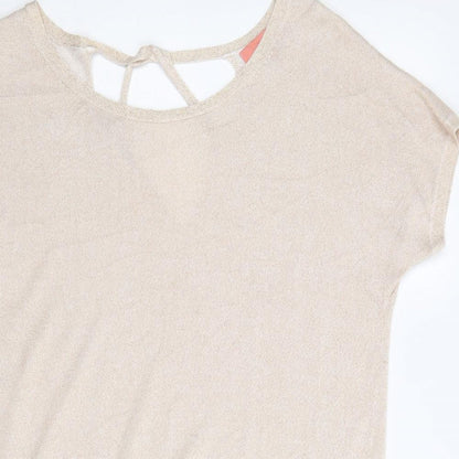 Womens UK Size 10 NEXT Gold Pullover Jumper