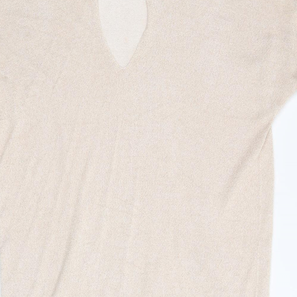 Womens UK Size 10 NEXT Gold Pullover Jumper