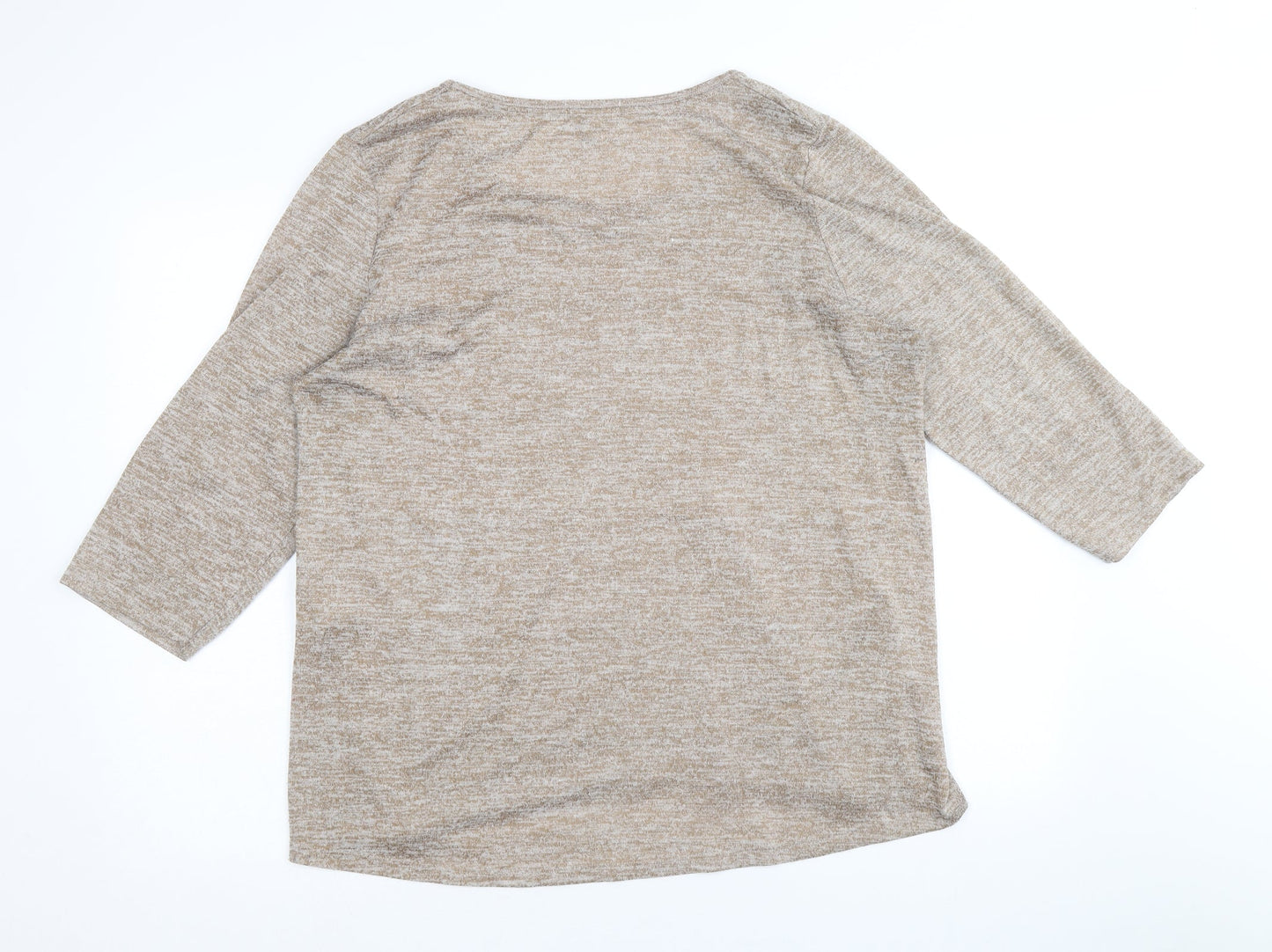 Womens UK Size L Papaya Brown Pullover Jumper