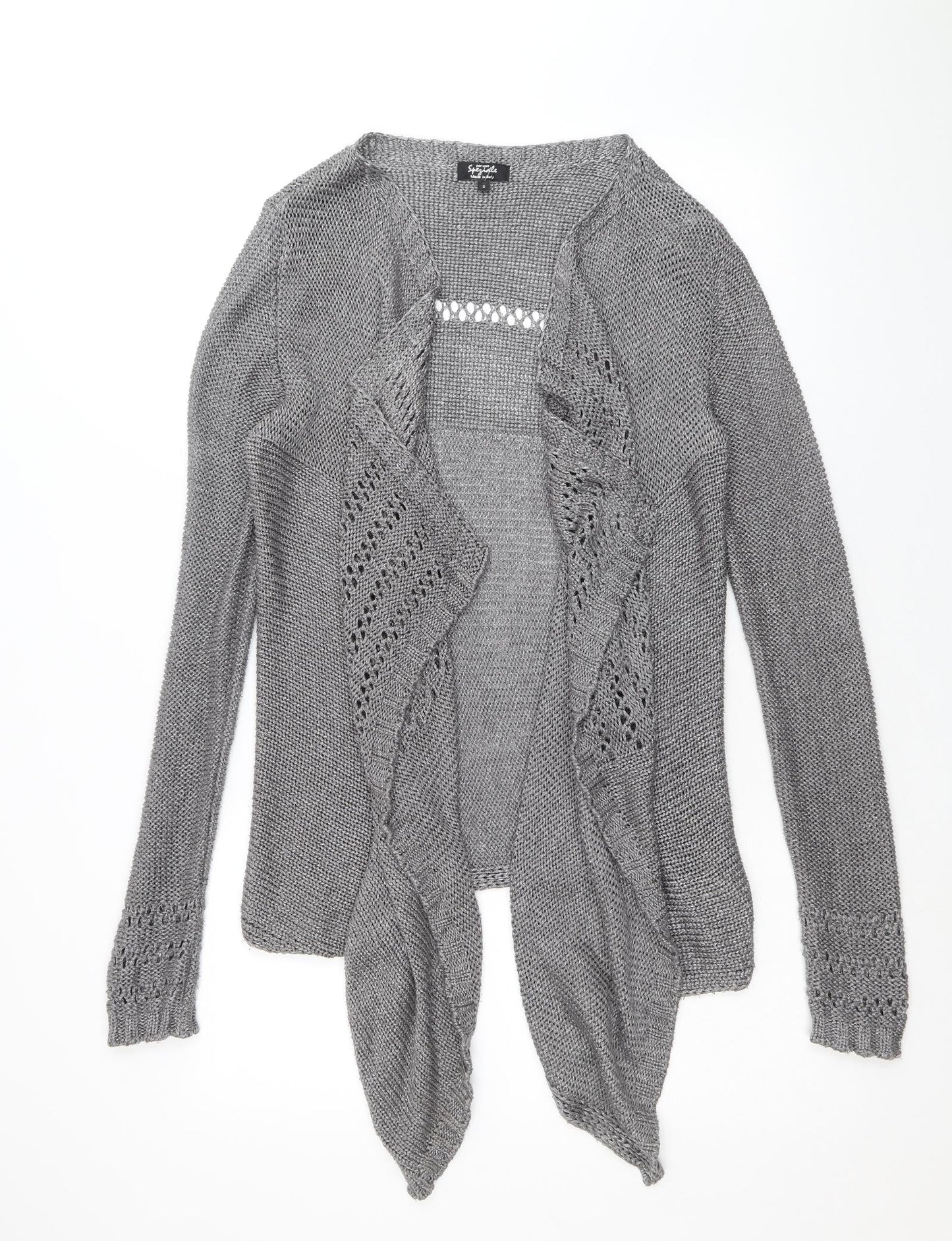 Womens UK Size S Per Una Silver Cardigan Jumper