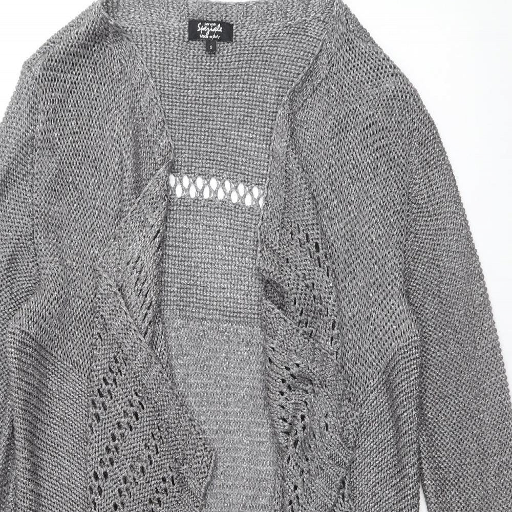 Womens UK Size S Per Una Silver Cardigan Jumper