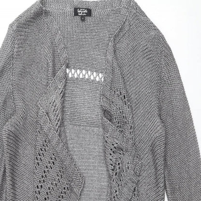 Womens UK Size S Per Una Silver Cardigan Jumper