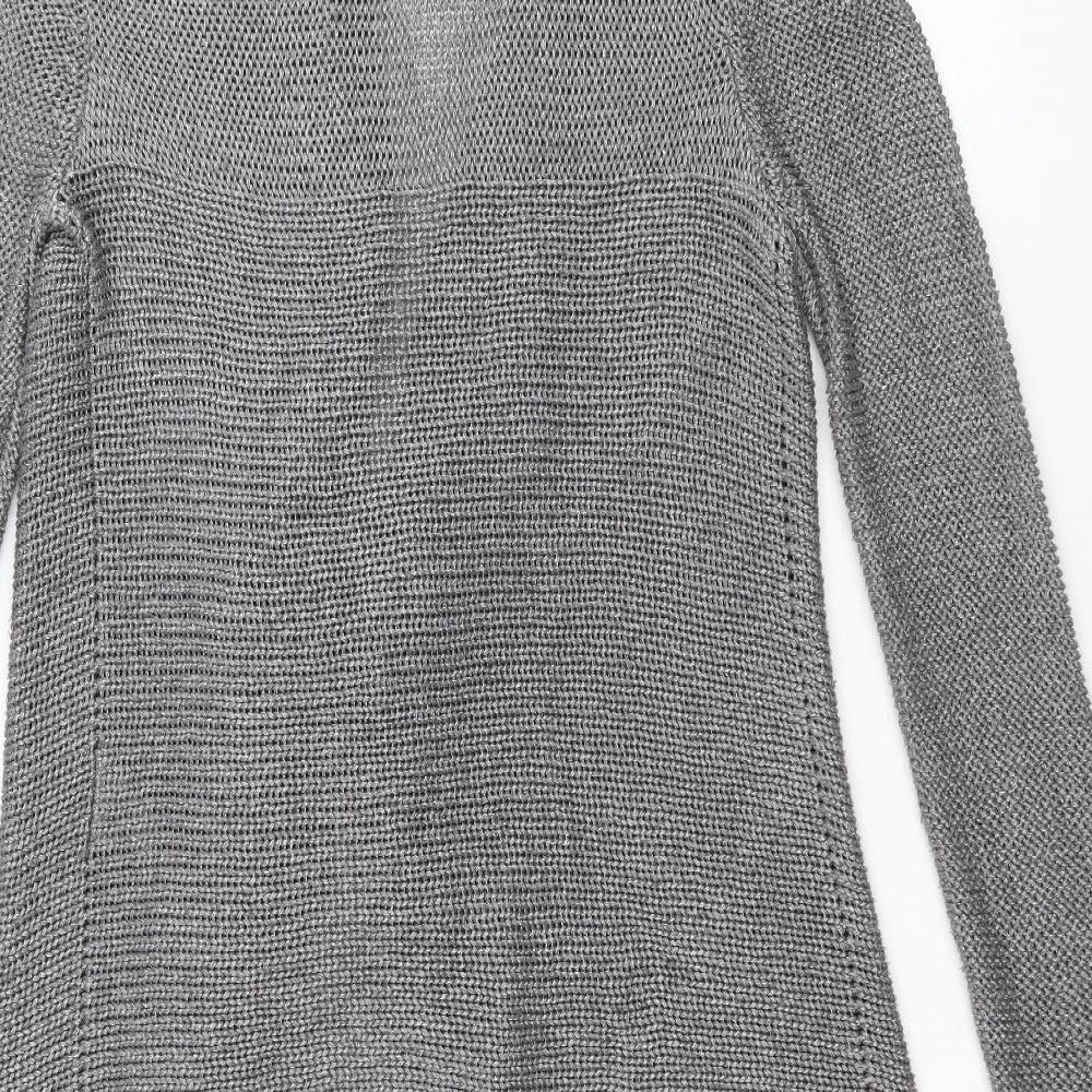 Womens UK Size S Per Una Silver Cardigan Jumper