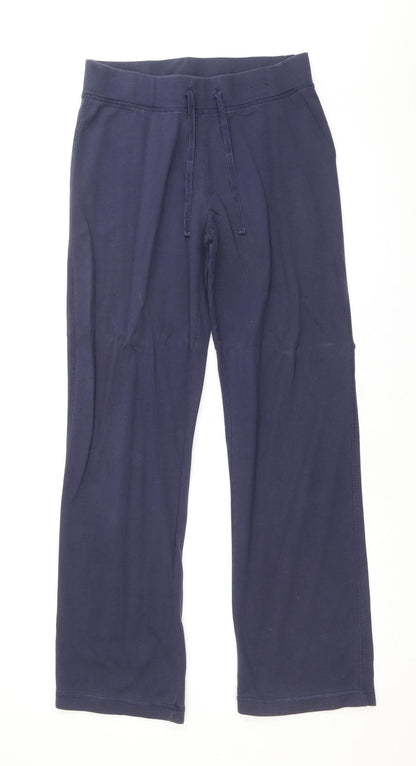 George Womens Blue Cotton Sweatpants Trousers Size S Regular Drawstring