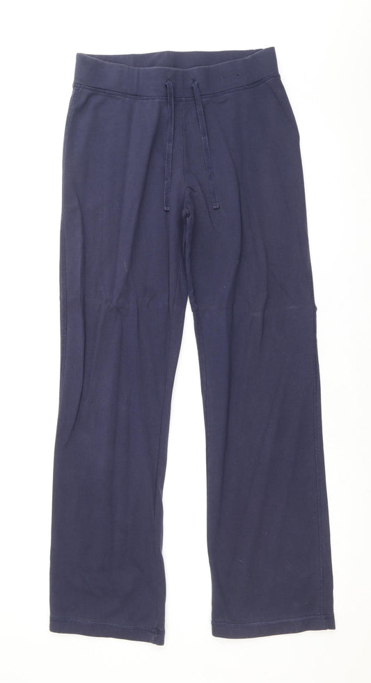 George Womens Blue Cotton Sweatpants Trousers Size S Regular Drawstring