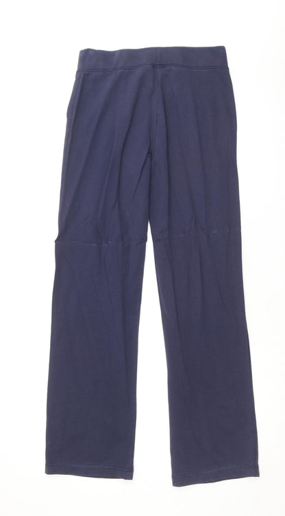 George Womens Blue Cotton Sweatpants Trousers Size S Regular Drawstring
