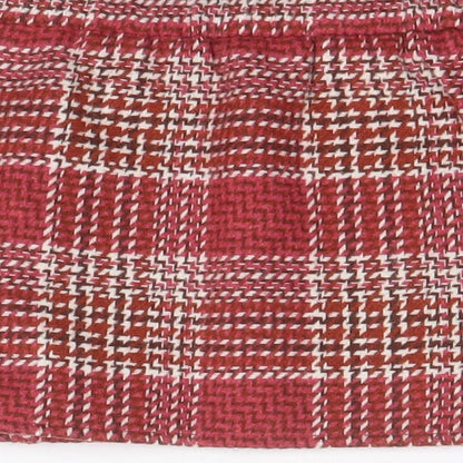 Matalan Girls Red Plaid Polyester A-Line Skirt Size 4 Years Regular Pull On