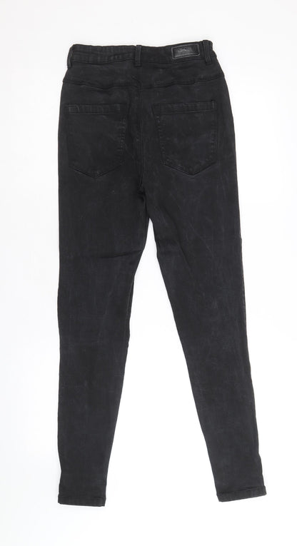 Only Womens Black Cotton Skinny Jeans Size 30 in Regular Zip