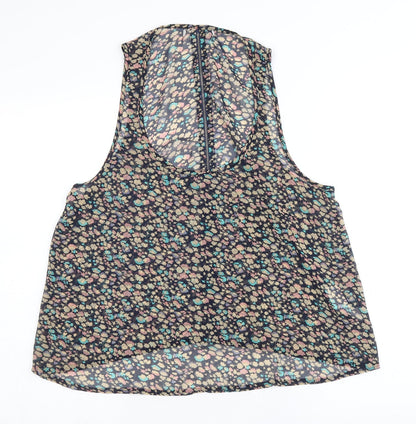 Womens UK Size S New Look Multicoloured Basic Tank