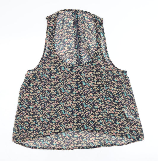 Womens UK Size S New Look Multicoloured Basic Tank