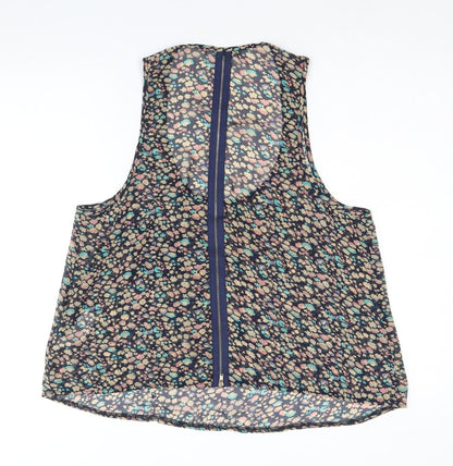Womens UK Size S New Look Multicoloured Basic Tank