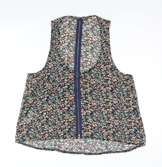 Womens UK Size S New Look Multicoloured Basic Tank