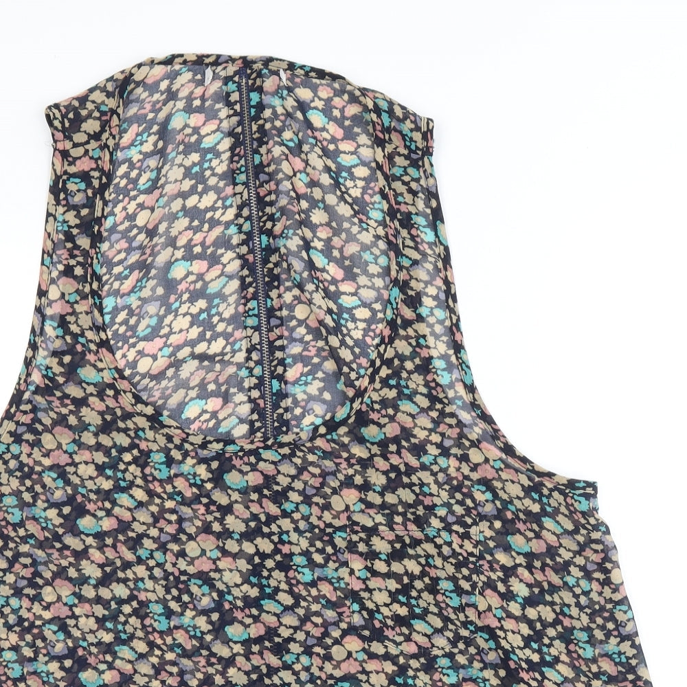 Womens UK Size S New Look Multicoloured Basic Tank