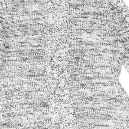Vintage Couture Womens Beige V-Neck Acrylic Cardigan Jumper Size L