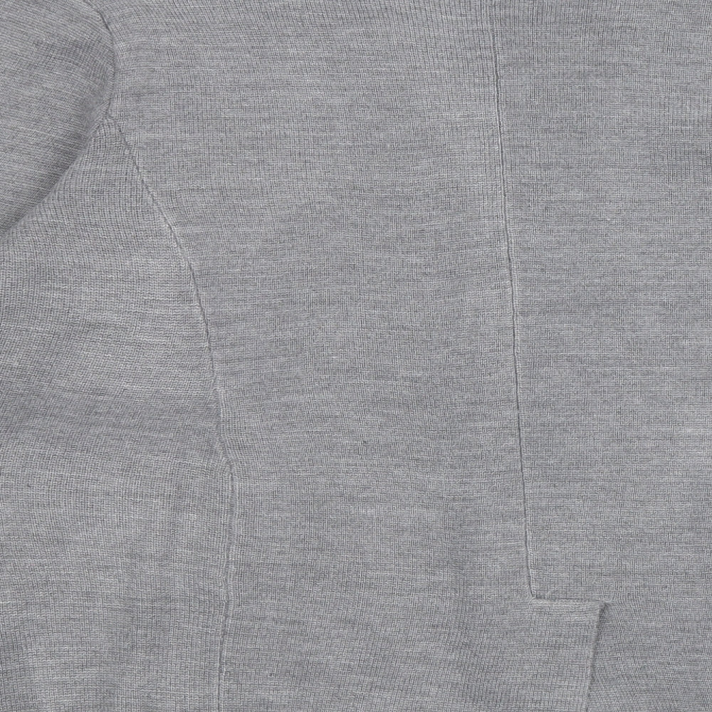 George Womens Grey V-Neck Acrylic Cardigan Jumper Size 12