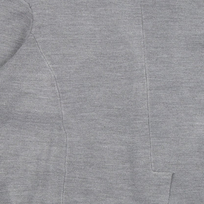 George Womens Grey V-Neck Acrylic Cardigan Jumper Size 12