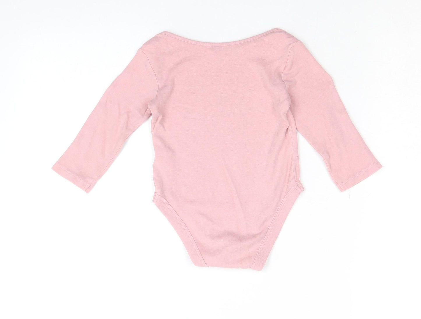 Lily & Dan Girls Pink 100% Cotton Babygrow One-Piece Size 6-9 Months Snap - Clouds Print