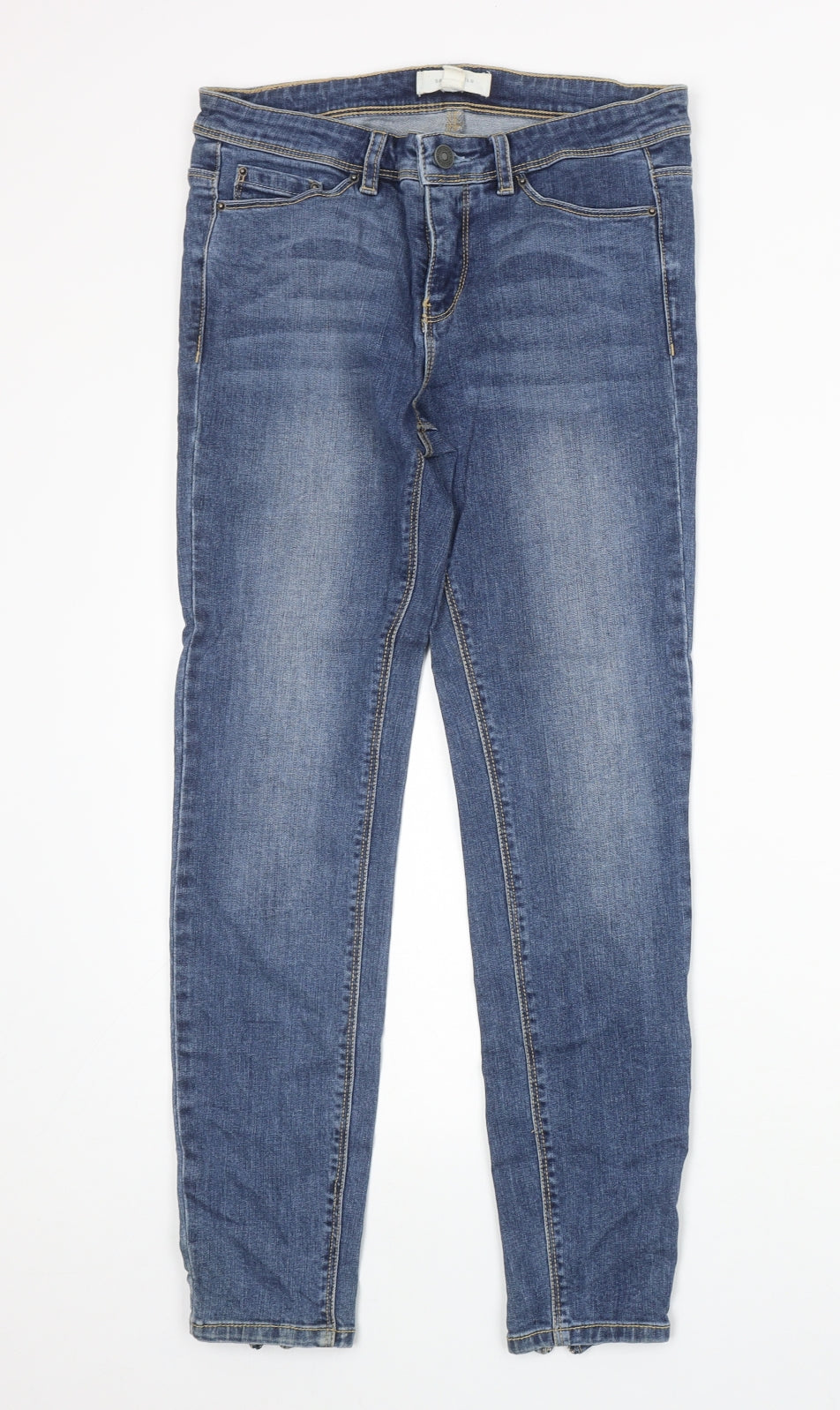 Womens UK Size 28 in Springfield Regular Fit Skinny Blue Jeans