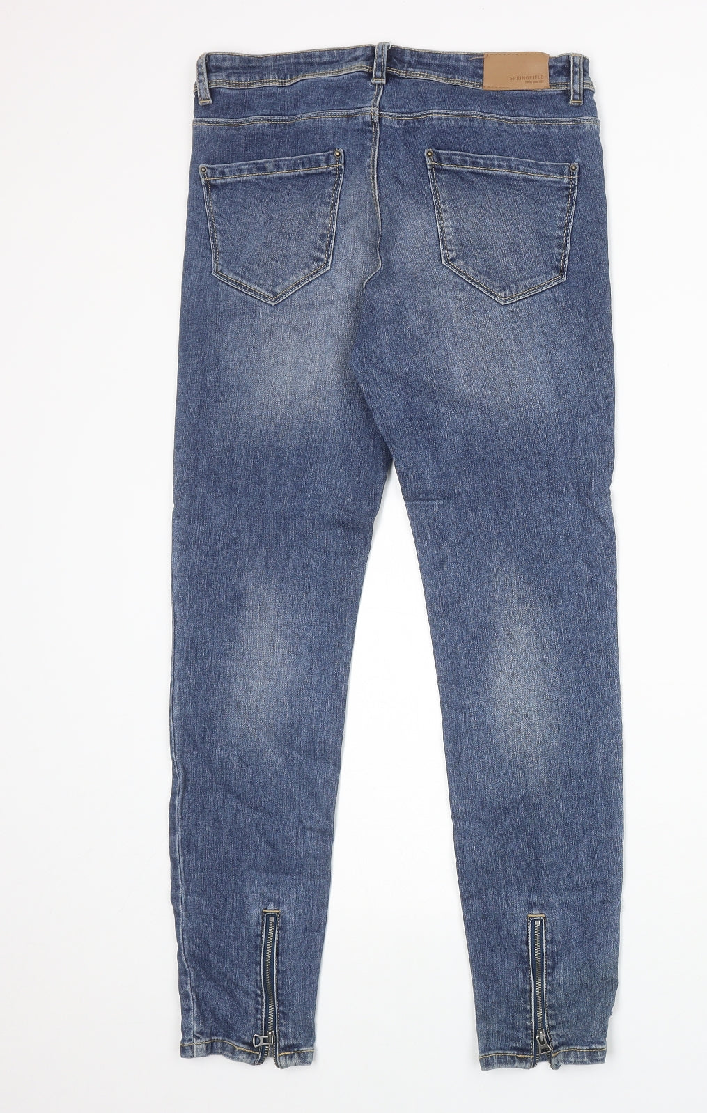 Womens UK Size 28 in Springfield Regular Fit Skinny Blue Jeans