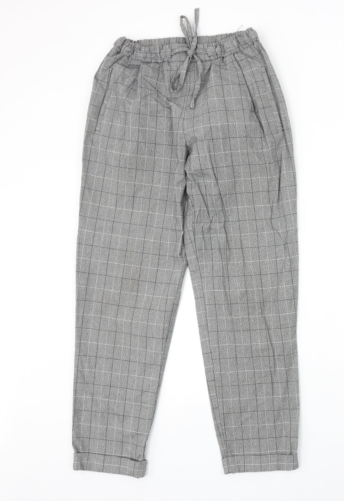 Womens UK Size XS Light Before Dark Regular Fit Carrot Grey Trousers