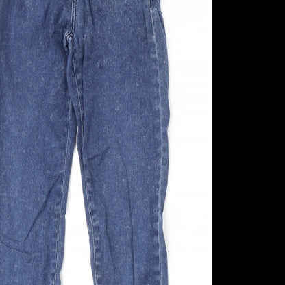 Denim & Co. Womens Blue Cotton Skinny Jeans Size 10 Regular Zip