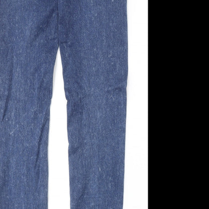 Denim & Co. Womens Blue Cotton Skinny Jeans Size 10 Regular Zip