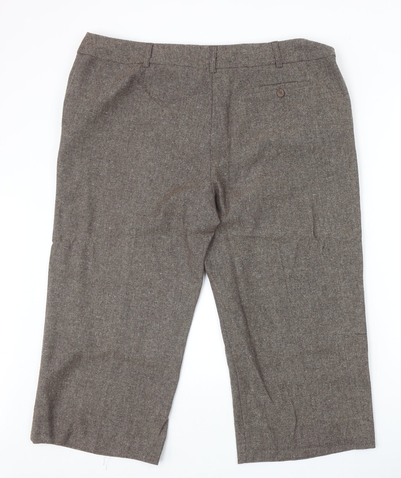 George Womens Brown Polyester Trousers Size 20 Regular Zip