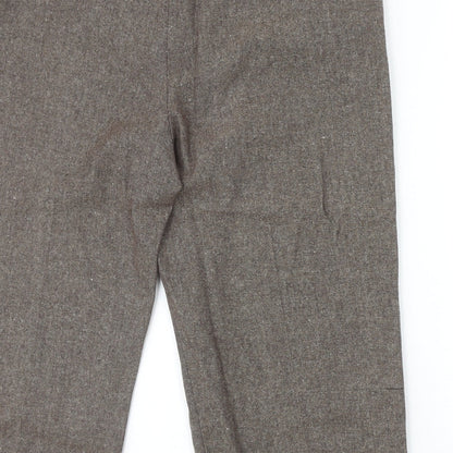 George Womens Brown Polyester Trousers Size 20 Regular Zip