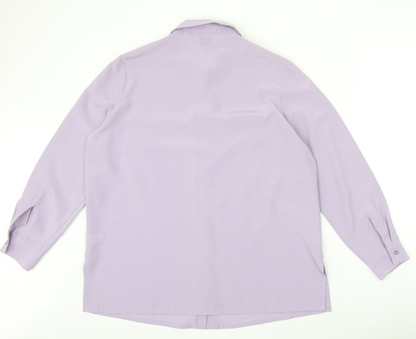 Womens UK Size 18 Kaleidoscope Purple Basic Button-Up