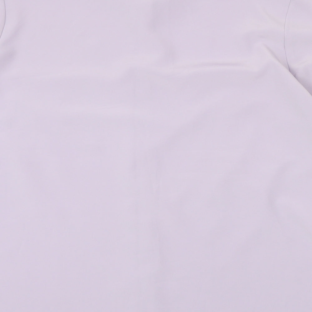 Womens UK Size 18 Kaleidoscope Purple Basic Button-Up