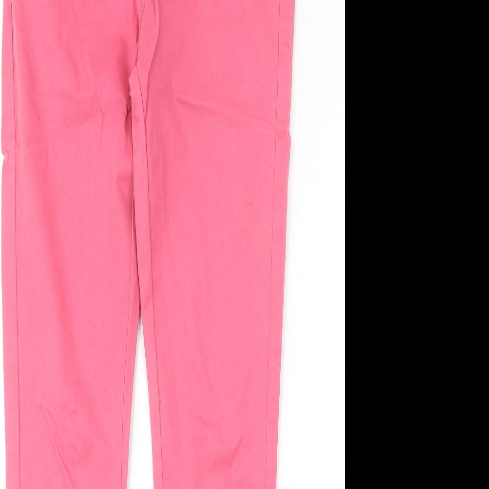 Denim & Co. Womens Pink Cotton Skinny Jeans Size 10 Regular Zip