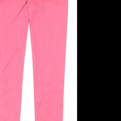 Denim & Co. Womens Pink Cotton Skinny Jeans Size 10 Regular Zip