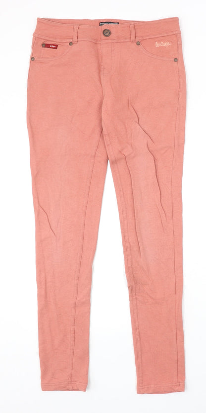 Lee Cooper Womens Pink Cotton Skinny Jeans Size 8 Regular Button