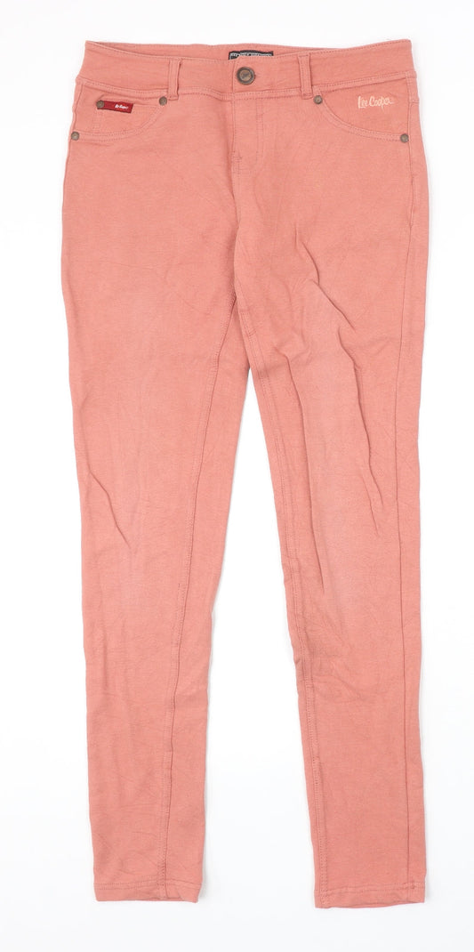 Lee Cooper Womens Pink Cotton Skinny Jeans Size 8 Regular Button