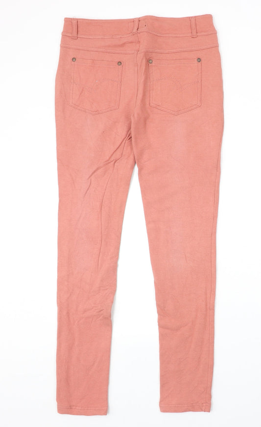 Lee Cooper Womens Pink Cotton Skinny Jeans Size 8 Regular Button