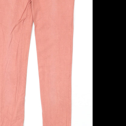 Lee Cooper Womens Pink Cotton Skinny Jeans Size 8 Regular Button