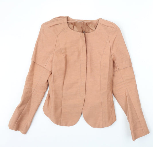 H&M Womens Pink Jacket Blazer Size 10 Zip