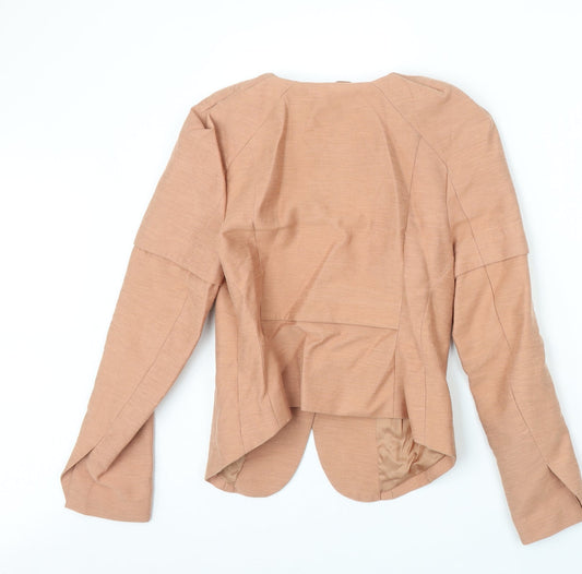 H&M Womens Pink Jacket Blazer Size 10 Zip