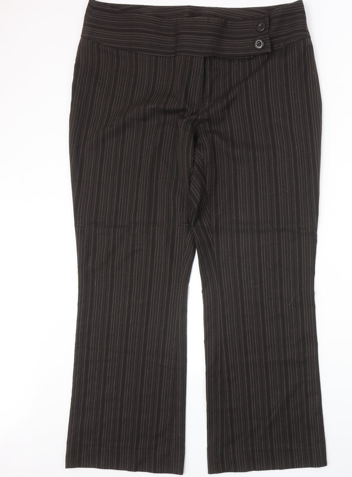 Womens UK Size 18 AMARANTO Regular Fit  Brown Trousers