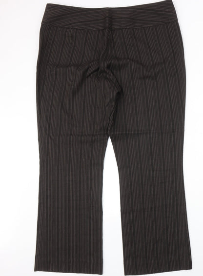 Womens UK Size 18 AMARANTO Regular Fit  Brown Trousers