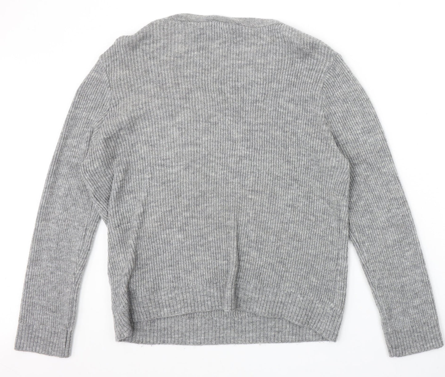 Primark Womens Grey Scoop Neck Acrylic Pullover Jumper Size L