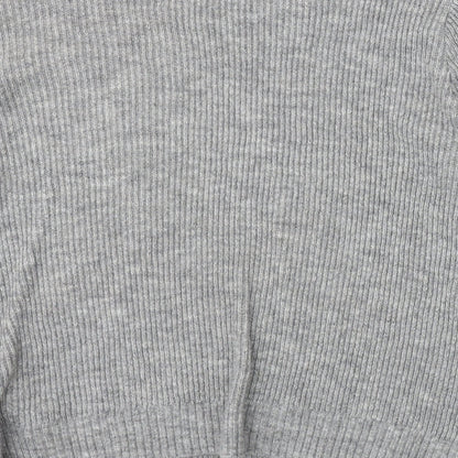 Primark Womens Grey Scoop Neck Acrylic Pullover Jumper Size L