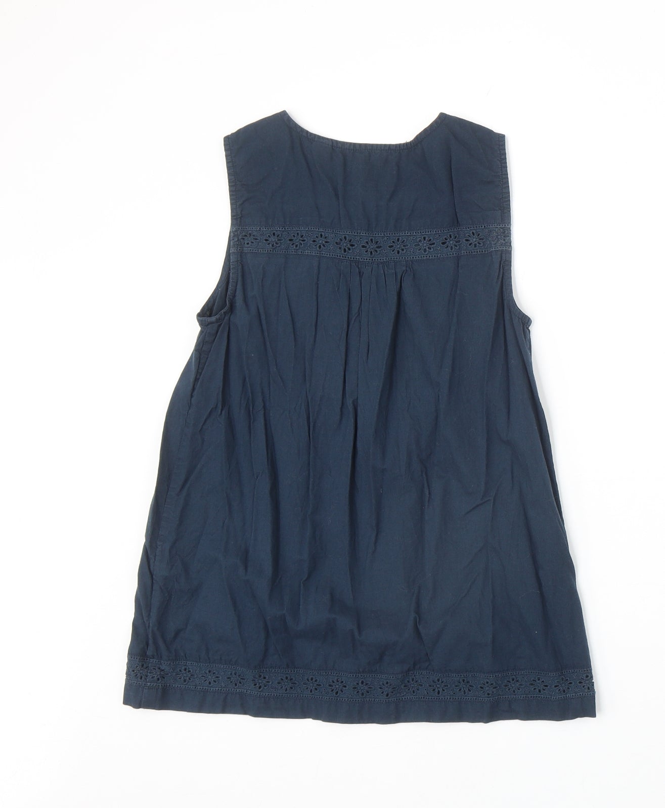 Jack Wills Womens Blue 100% Cotton Basic Tank Size S Scoop Neck