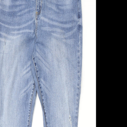 Womens UK Size 34 in JustFab Regular Fit Straight Blue Jeans