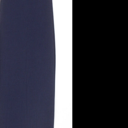 PRETTYLITTLETHING Womens Blue Polyester Bodycon Size 4 V-Neck Pullover - Ribbed