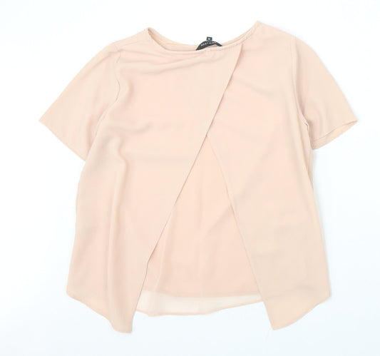 Womens UK Size 10 New Look Pink Basic Blouse