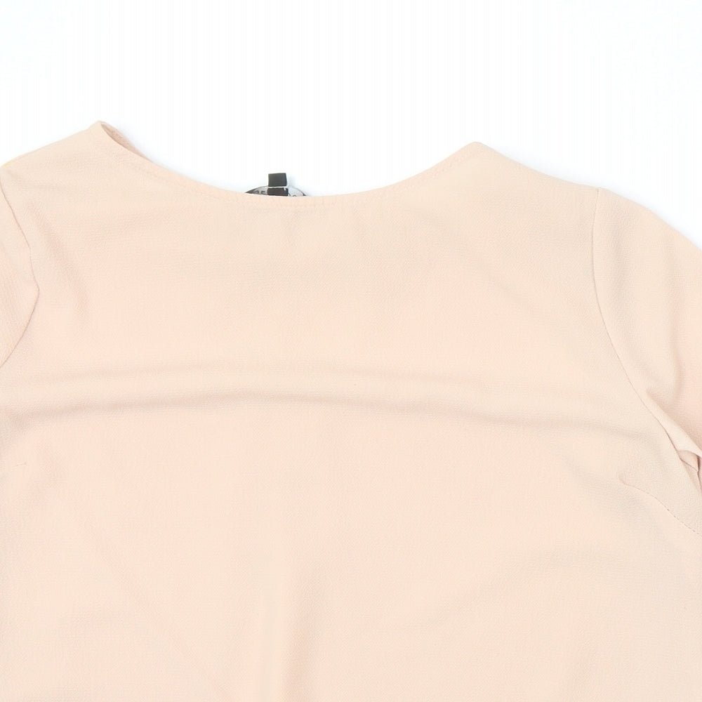 Womens UK Size 10 New Look Pink Basic Blouse