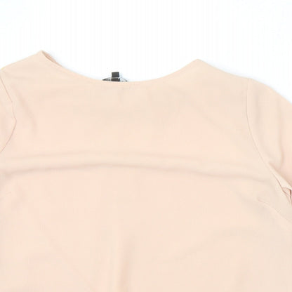 Womens UK Size 10 New Look Pink Basic Blouse
