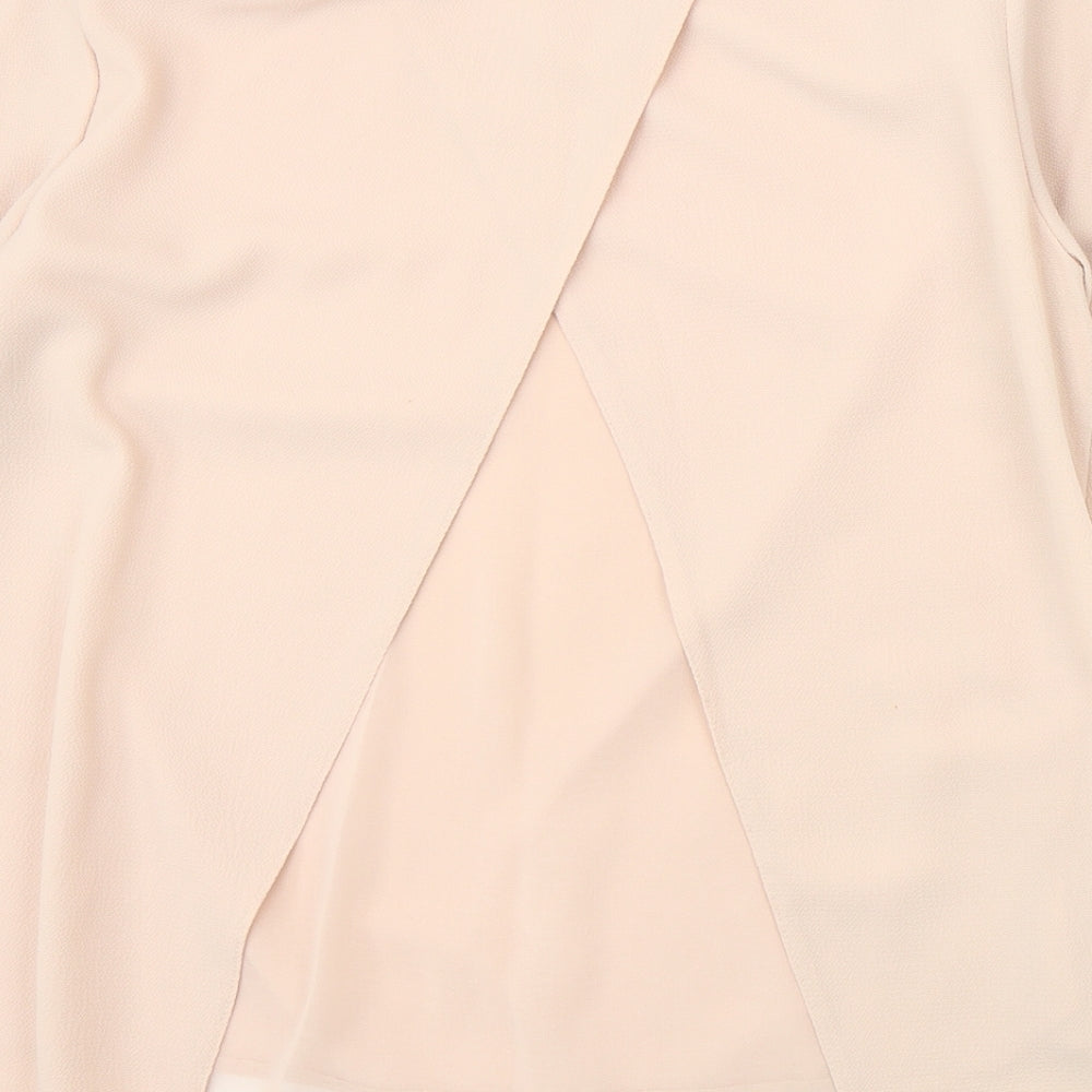 Womens UK Size 10 New Look Pink Basic Blouse
