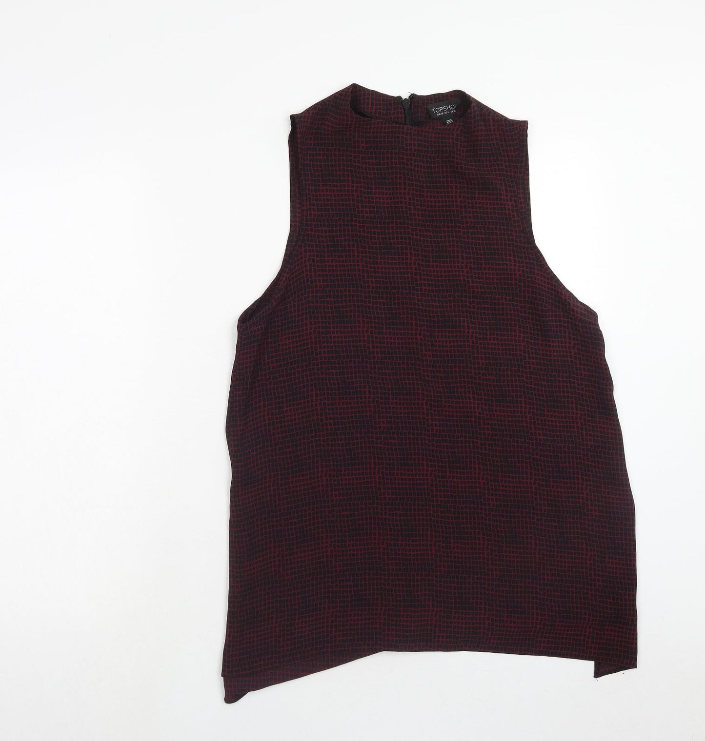 Womens UK Size 10 Topshop Purple Tunic Tank